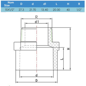 Valve Socket - 15mm