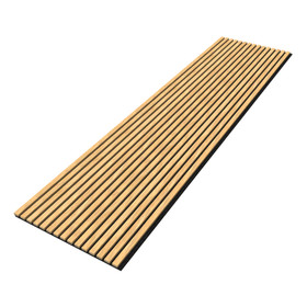 Acoustic Slat Wall Panels 3.24m² Natural Oak 2x Panels - W 600mm x H 2700mm