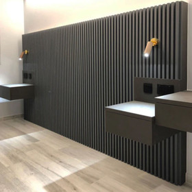 WPC Slat Wall Panels 3.19m² (2.9 x 1.1M) Grey 3-Side (5x220mm wide) WPC Slat Wall Panels 3.19m² (2.9 x 1.1M) Grey 3-Side (5x220mm wide)