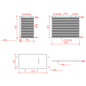 1000mm Outdoor Aluminium Air Conditioner Cover - White