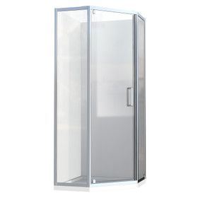 Framed 900mm Chrome Shower Door Kit Only - Diamond