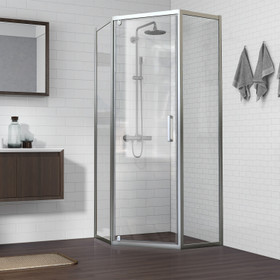 Framed 900mm Chrome Shower Door Kit Only - Diamond