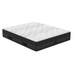 Classic Queen Bed Frame with Headboard and Plush Mattress