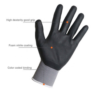 TDX Nitrile Foam Coated Gloves - Size 9 | L | 20 Pack.