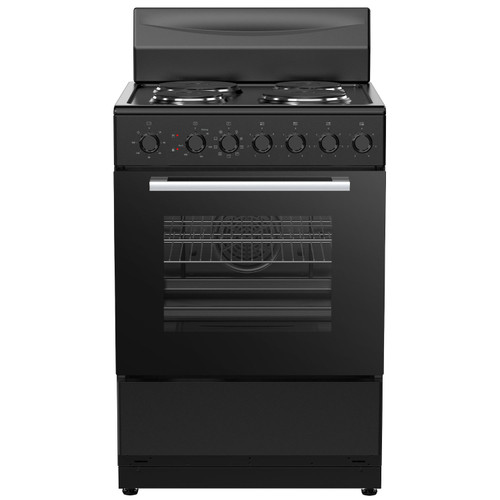 Freestanding Oven with Hotplates 60cm - Black