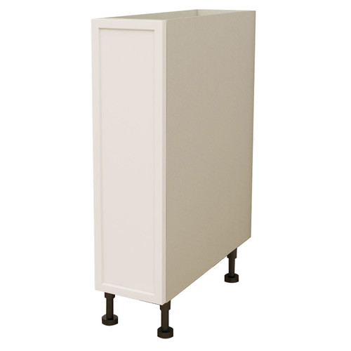 Kitchen Base Cabinet 1 Door 200mm Flat Pack - Shaker White Lacquer