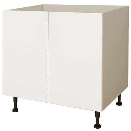 Kitchen Base Cabinet 2 Door 600mm Flat Pack - Matte White