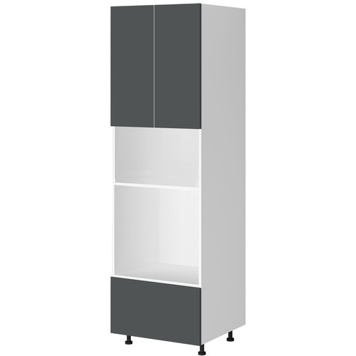 Kitchen Oven and Microwave Tower 600 + 390mm - Dark Grey