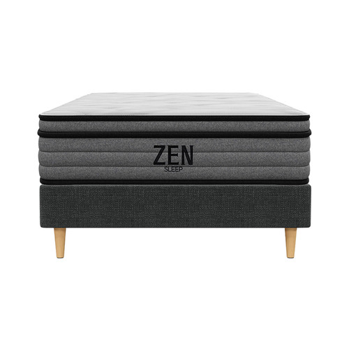 Classic Queen Bed Frame with Medium Plush Mattress