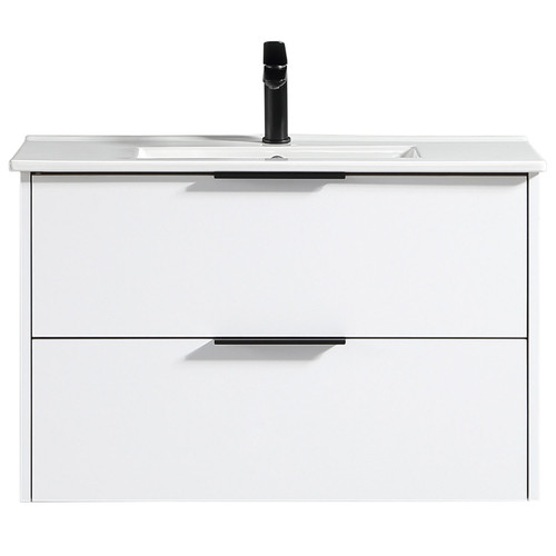 Nova Wall Vanity with Ceramic Top 800mm - Norway White