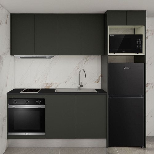 Rebon Complete Kitchen Dark Grey - Cabinets and Benchtop (Appliances, Sink and Tapware Sold Seperately)
