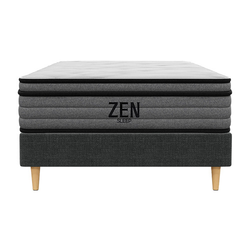 Classic King Bed Frame with Medium Plush Mattress