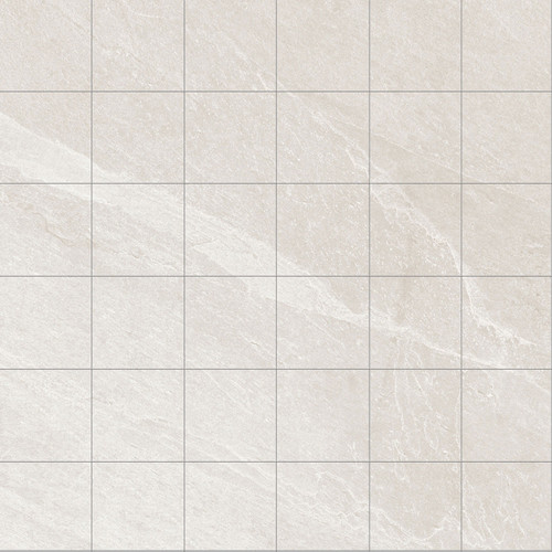 Lithos Porcelain Mosaic Tiles 300 x 300mm - 48mm x 36 (6x6) Matte White