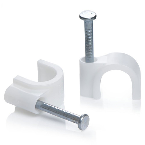 Cable Clip 12mm White - Pack of 25