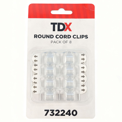 Round Cord Clips - Pack of 8