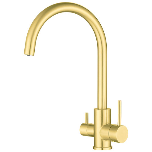Linear SS Sink Mixer 3 Way All Pressure - Brushed Brass