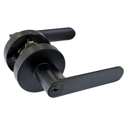 Entrance Door Handle Set - Matte Black