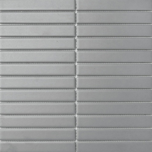 Porcelain Finger Mosaic Tiles 296 x 300mm - 22mm x 145mm - 24 (2x12) Grey