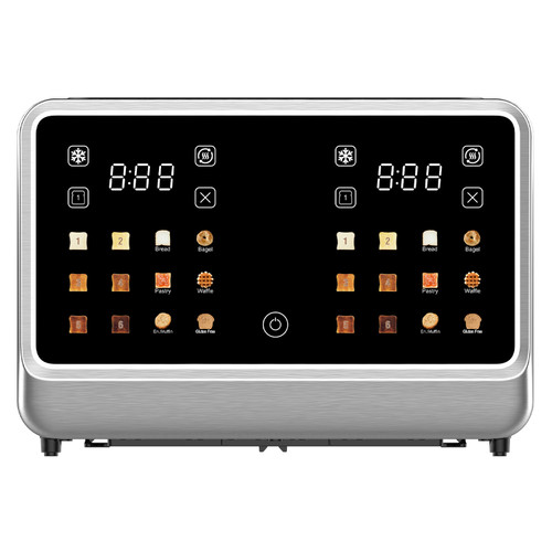 4-Slice Toaster with Digital Display - Black and SS