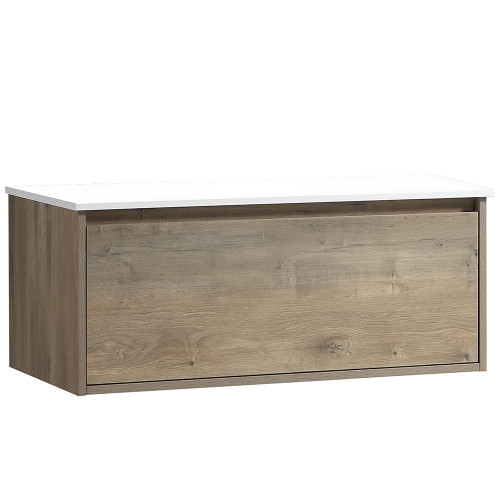 Vogue Hudson Wall Vanity Forest Grain with Countertop 1000mm