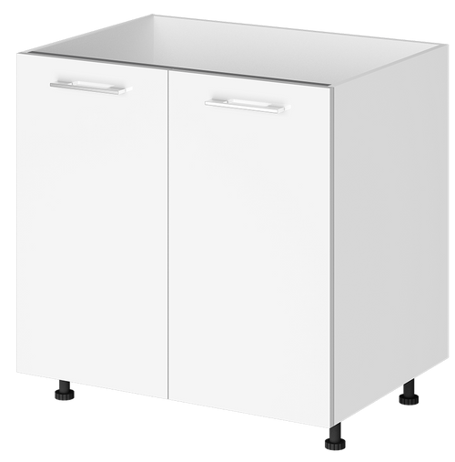 Rebon Kitchen Base Cabinet 2 Door 800mm White Painted Flat Pack