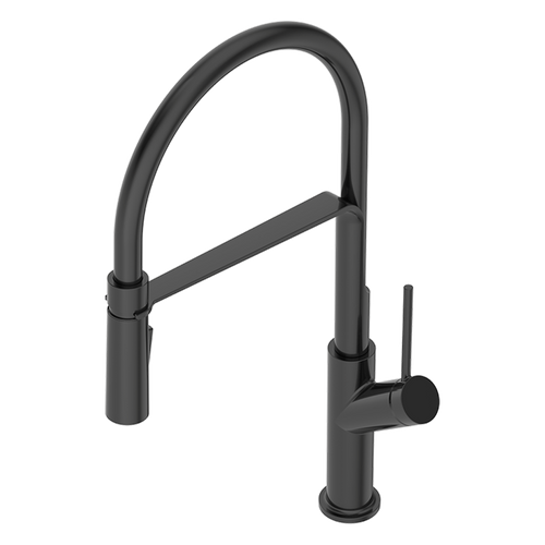 Huayi Enzo Pull-Out Sink Mixer - Black With Black Flexi