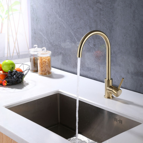 Vogue Linear Sink Mixer Brushed Brass