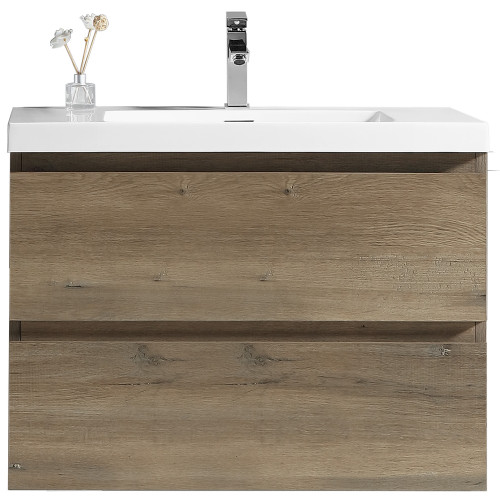Vogue Soho Wall Vanity Forest Grain with Omega Top 750mm