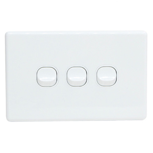 Classic Electrical 3 Gang Switch 10A - Universal