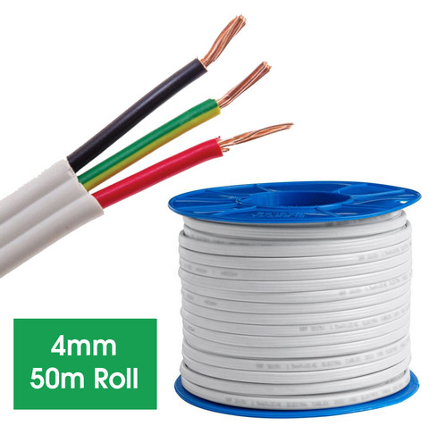 Electrical TPS Cable 4mm x 50M - White