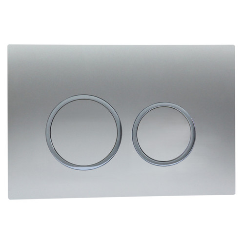 In-Wall Cistern Flush Panel Round Buttons Matte Chrome