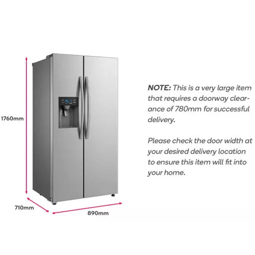Midea 573L Sidebyside Fridge Freezer Stainless Steel Trade Depot