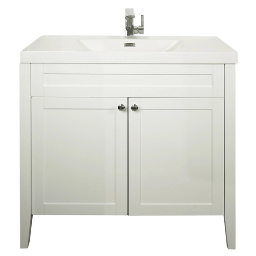 RENO Floor Vanity 900mm - OMEGA Stone Resin Top White