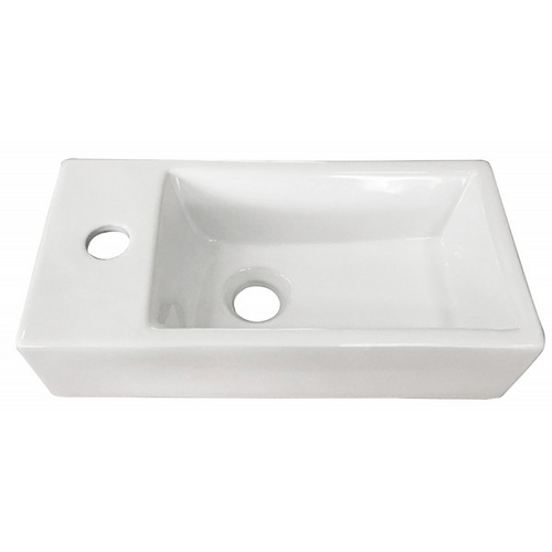 Vogue Art Wall Hung Basin 405 x 200mm Left Tap