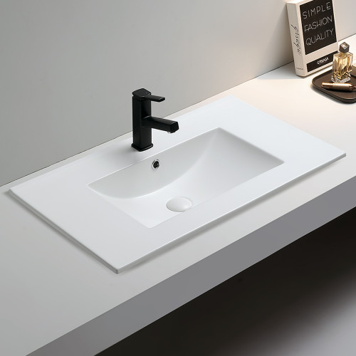 Classic Ceramic Vanity Top Only 600mm Matte White
