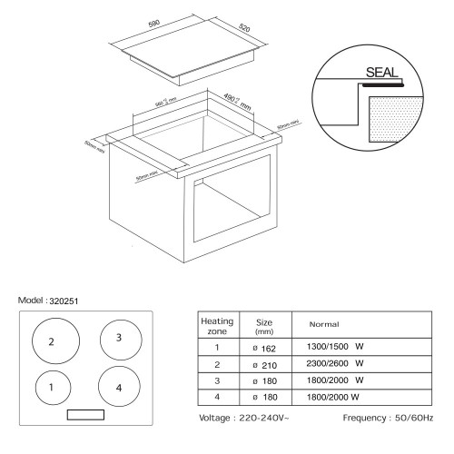 Vogue Pyrolytic Oven & Induction Cooktop Combo Trade Depot