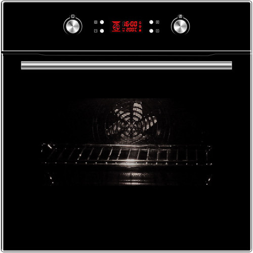 Vogue Wall Oven 60cm 9 Function Black Glass Trade Depot