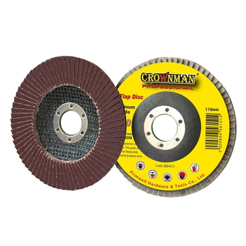 CROWNMAN Alumimium Oxide Flap Wheel - 115mm - #40