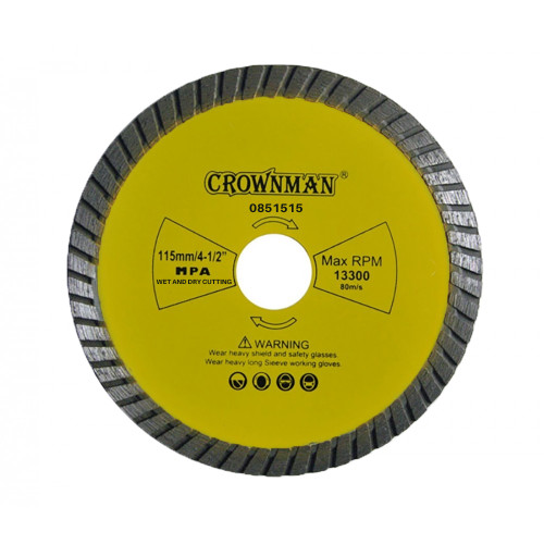 Crownman Sintered Diamond Turbo Saw Blade - 115mm