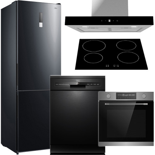 Midea Black Stainless Steel Deluxe Appliance Combo - Aries