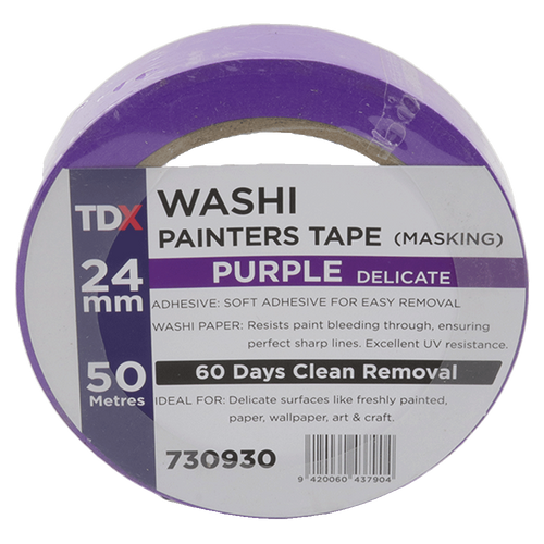 TDX Washi Painter Tape - Purple - 24mm