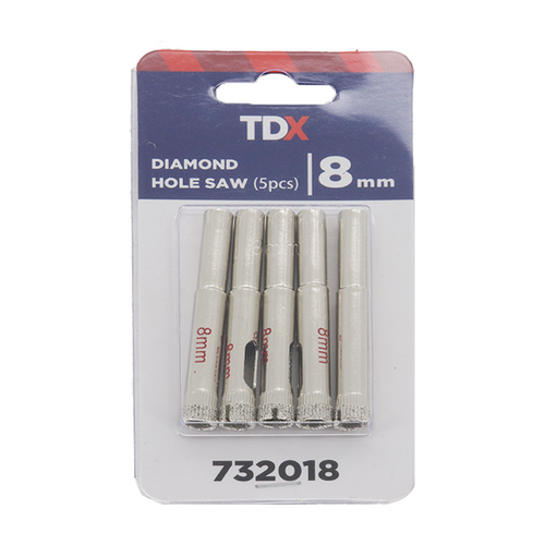 TDX Diamond Holesaw 8mm - Pack of 5