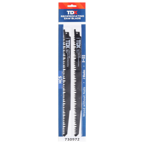 TDX Reciprocating Saw Blade 300mm HCS - Pack of 2