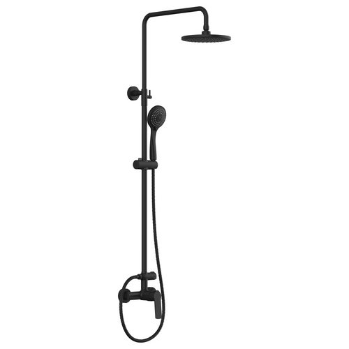 Vogue Cora Slide Shower With Rain Head - Black