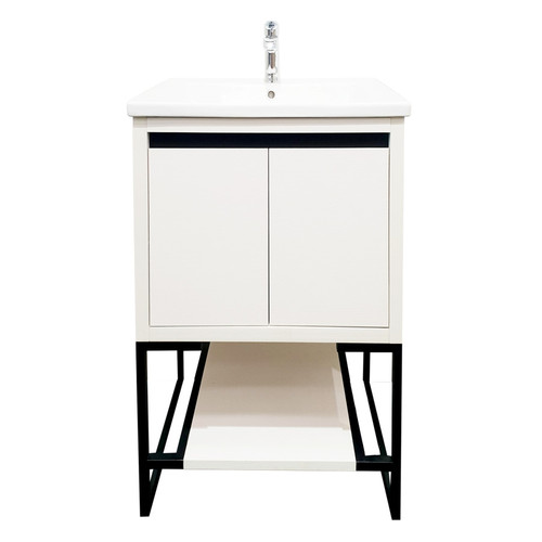 Vogue ASHTON Floor Vanity with Stone Resin Omega Top 600mm
