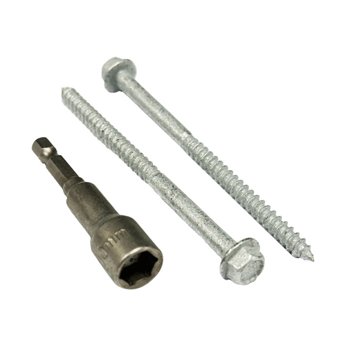 TDX HEX Head Galvanized Screw with Nut Driver - 100mm