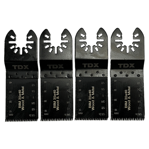 TDX Oscillating Saw Blades Kit - Wood & Metal 4 Pcs