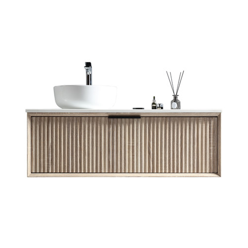 Coast Wall Vanity Sonoma Oak with Countertop & Basin 1000mm - Left