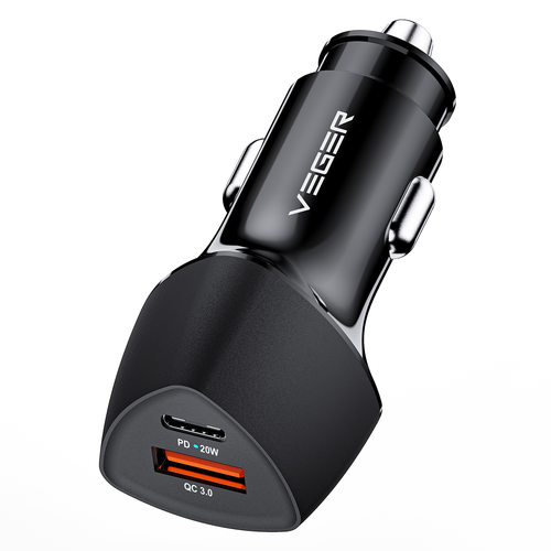 Veger Dual Port Fast Car Charger - 38W