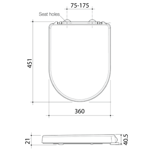 Vogue DShape Toilet Seat NonSlim Trade Depot